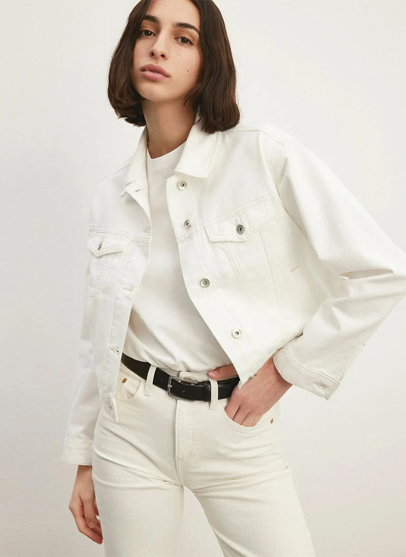 مافي Megi Off White Mavi Premium Jean Jacket
